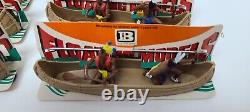 Vintage Britains Herald 4501 Canoe with figures Floating Model x 6 in trade box