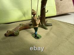 Vintage Britains Lead Civilian. Rare Village Idiot Articulating Arm. 1/32 Scale
