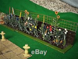 Vintage Britains Lead Cottage Flower Garden 167 Pc's Crazy Paving Rockery Fence