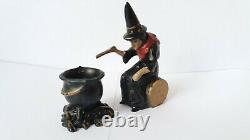 Vintage Britains Lead Jo Hill Co Witch Fire And Cauldron