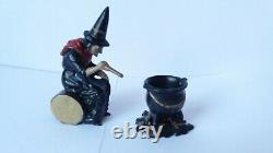 Vintage Britains Lead Jo Hill Co Witch Fire And Cauldron