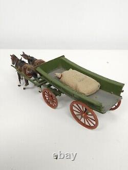 Vintage Britains Lead Metal Boxed Set 5F Home Farm Wagon. Pre War c1930s