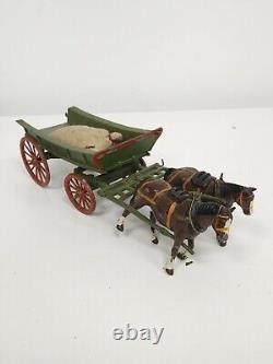 Vintage Britains Lead Metal Boxed Set 5F Home Farm Wagon. Pre War c1930s