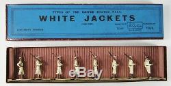Vintage Britains Lead Toy Soldiers US Navy Sailors White Jackets #1253 Box