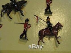 Vintage Britains Metal Soldiers Fusiliers & 9th Lancers, 11 Piece Box Set #9345