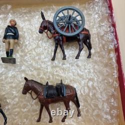Vintage Britains Mountain Artillery With Mule Team No. 28 Boxed, Incomplete