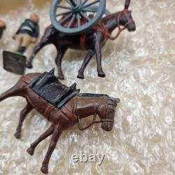 Vintage Britains Mountain Artillery With Mule Team No. 28 Boxed, Incomplete