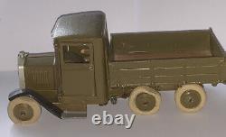 Vintage Britains No1335 Army Lorry With Driver. 6 Wheel Tipper. 1934-41. EX/B