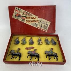 Vintage Britains Painted Lead Knights And Box