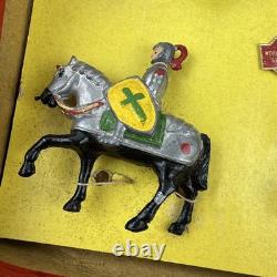 Vintage Britains Painted Lead Knights And Box