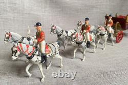 Vintage Britains Set 9402 Landau Coach With 6 x Grey Windsor Horse Team