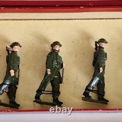 Vintage Britains Soldiers 1858 British Infantry In Full Battledress Set Of 8 Fig