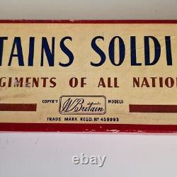 Vintage Britains Soldiers 1858 British Infantry In Full Battledress Set Of 8 Fig