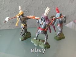 Vintage Britains Swoppet 15th Century Knights X3 ALL COMPLETE