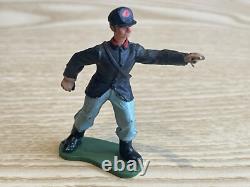 Vintage Britains, Swoppet, Acw Union Canon Crew, 1/32 Scale. Toy Soldiers