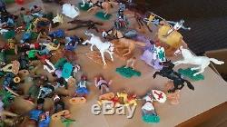 Vintage Britains Timpo Etc Huge Job Lot Of Toy Soldiers Wild West Knights Lot