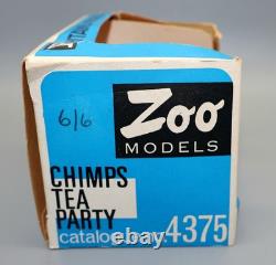 Vintage Britains Zoo Models 1/32 Scale #4375 Chimpanzee Chimps Tea Party Boxed
