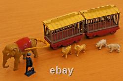 Vintage Charbens Travelling Zoo set Trailers, elephant, lions, bears, keeper