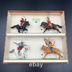 Vintage Herald Unbreakable Models Mounted Cowboys and Indians H7602 V RARE VGC
