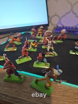 Vintage Job Lot Britain's Plastic Figures With Metal Bases 1971