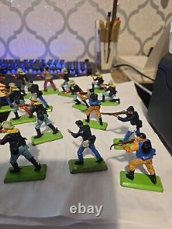 Vintage Job Lot Britain's Plastic Figures With Metal Bases 1971