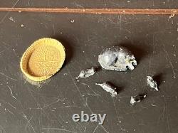 Vintage Lead Barrett and Sons Cat in the Basket with Kittens