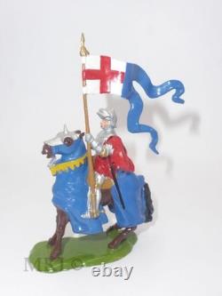 Vintage Lead Britains 1662 Knight withStandard Knight of Agincourt 1st Series 1954