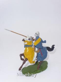 Vintage Lead Britains 9496 Knight with Lance Rearing Horse Knights of Agincourt