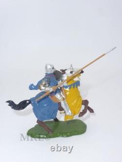 Vintage Lead Britains 9496 Knight with Lance Rearing Horse Knights of Agincourt