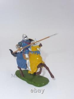 Vintage Lead Britains 9496 Knight with Lance Rearing Horse Knights of Agincourt