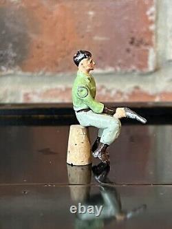 Vintage Lead Britains Rodeo Seated Cowboy With Pistol