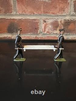 Vintage Lead Britains St John Ambulance Stretcher Bearers and Stretcher