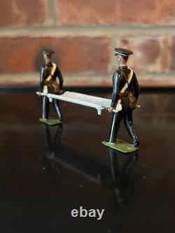 Vintage Lead Britains St John Ambulance Stretcher Bearers and Stretcher