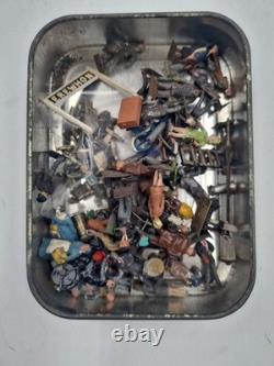 Vintage Miniature Lead Toy Villagers And Railway Paraphenalia Circa 1930s