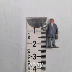 Vintage Miniature Lead Toy Villagers And Railway Paraphenalia Circa 1930s