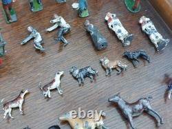 Vintage Mixed Lot of Britains Lead Farm People Figures Animals Plus Garden