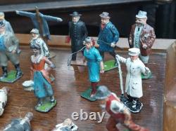 Vintage Mixed Lot of Britains Lead Farm People Figures Animals Plus Garden