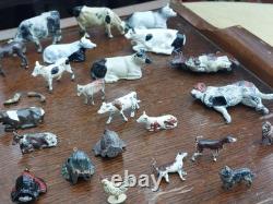 Vintage Mixed Lot of Britains Lead Farm People Figures Animals Plus Garden