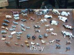 Vintage Mixed Lot of Britains Lead Farm People Figures Animals Plus Garden