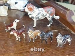 Vintage Mixed Lot of Britains Lead Farm People Figures Animals Plus Garden