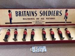 Vintage Painted Lead BRITAINS SOLDIERSNo. 2082 Guards Antique Set