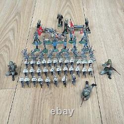 Vintage Pre War Great Britain Big Lot 68 Pieces German Army Lead Toy Soldiers