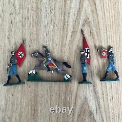 Vintage Pre War Great Britain Big Lot 68 Pieces German Army Lead Toy Soldiers