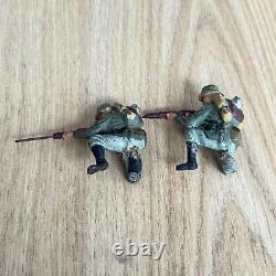 Vintage Pre War Great Britain Big Lot 68 Pieces German Army Lead Toy Soldiers