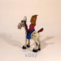 Vintage Rare Hank Cowboy with Silver King Lead Toy by Sacul England