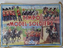 Vintage TIMPO Model Soldiers Set No 335 Lifeguards Scarce & Complete-Boxed