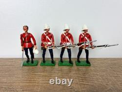 Vintage Zulu War British 24th Regiment Lead Toy Soldiers Set by J. REYNOLDS Boxed