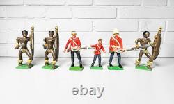 Vintage Zulu Wars Vintage Lead Metal Toy Soldiers Set In Box by J. REYNOLDS