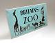 Vintage And Rare Shop Display Sign Britains Zoo Models 1950's Metal