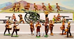WW1 Britains and j hill lead soldiers x22 + WWI Cap firing britains cannon